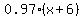 0.97%28x%2B6%29