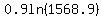 0.9ln%281568.9%29