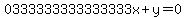 0333333333333333x%2By=0