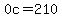 0c=210