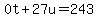 0t%2B27u=243