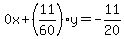 0x%2B%2811%2F60%29y=-11%2F20