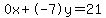 0x%2B-7y=21