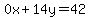0x%2B14y=42