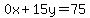 0x%2B15y=75