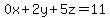 0x%2B2y%2B5z=11