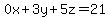 0x%2B3y%2B5z=21
