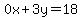 0x%2B3y=18