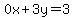 0x%2B3y=3