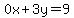 0x%2B3y=9