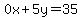 0x%2B5y=35