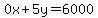 0x%2B5y=6000