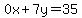 0x%2B7y=35