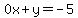 0x%2By=-5