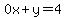 0x%2By=4