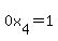 0x%5B4%5D+=+1