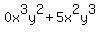 0x%5E3y%5E2%2B5x%5E2y%5E3