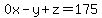 0x-y%2Bz=175