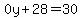 0y%2B28=30