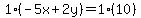 1%28-5x%2B2y%29=1%2810%29
