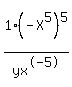 1%28-X%5E5%29%5E5%2F+yx%5E-5