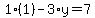 1%281%29-3%2Ay=7
