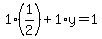 1%281%2F2%29%2B1%2Ay=1