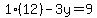 1%2812%29-3y=9