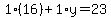 1%2816%29%2B1%2Ay=23