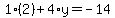 1%282%29%2B4%2Ay=-14