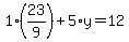 1%2823%2F9%29%2B5%2Ay=12
