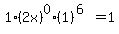 \"1%282x%29%5E0%281%29%5E%286%29=1\"