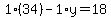 1%2834%29-1%2Ay=18