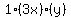 1%283x%29%28y%29