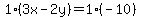 1%283x-2y%29=1%28-10%29
