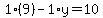 1%289%29-1%2Ay=10