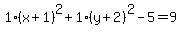 1%28x%2B1%29%5E2%2B1%28y%2B2%29%5E2-5=%2B9