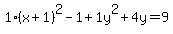 1%28x%2B1%29%5E2-1%2B1y%5E2%2B4y=%2B9