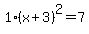 1%28x%2B3%29%5E2=7