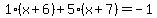1%28x%2B6%29%2B5%28x%2B7%29=-1