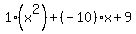 1%28x%5E2%29%2B%28-10%29x%2B9