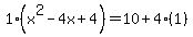 1%28x%5E2-4x%2B4%29=10%2B4%281%29