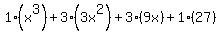 1%28x%5E3%29%2B3%283x%5E2%29%2B3%289x%29%2B1%2827%29