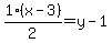 1%28x-3%29%2F2=y-1