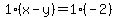 1%28x-y%29=1%28-2%29