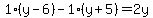 1%28y-6%29-1%28y%2B5%29=2y