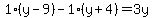1%28y-9%29-1%28y%2B4%29=3y
