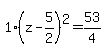 1%28z-5%2F2%29%5E2=53%2F4