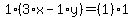 1%2A%283%2Ax-1%2Ay%29=%281%29%2A1