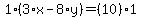 1%2A%283%2Ax-8%2Ay%29=%2810%29%2A1